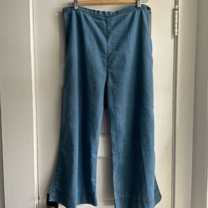 Prairie Underground Crop Flare High Rise Medium Denim Blue
